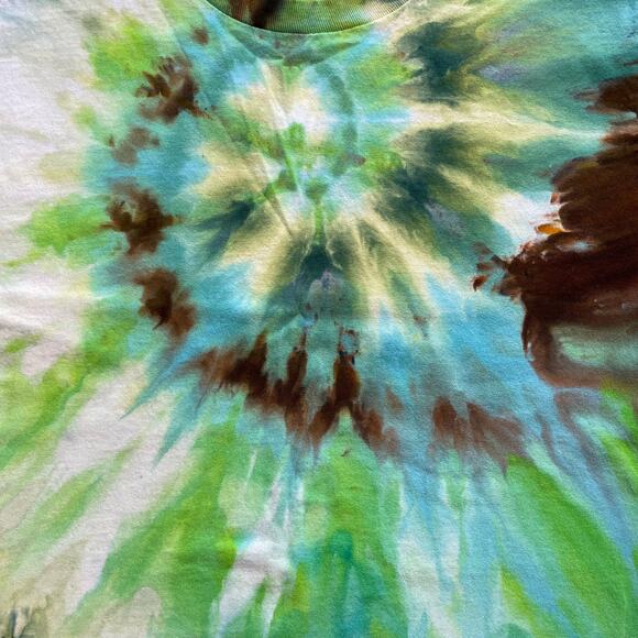 Ice Dyed Unisex T-shirt - Tie Dye Geode - Pink Blue Gray - Handmade (Small) - Picture 3 of 11